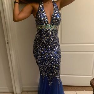 Blue Sequin Dress